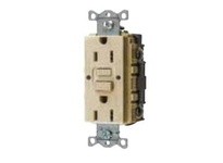 Hubbell Wiring GFRST20WMP 20A COM SELF TEST GFR WHITE MID SIZE PL | Reliable Industrial Supplies
