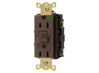 Hubbell Wiring GFRST82B 15A COM HG SELF TEST ALARM GFR Brown | Industrial Supplies