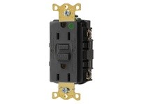 Hubbell Wiring GFRST82BKU 15A COM HG SELF TEST US GFR BLACK | Industrial Supplies