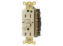 Hubbell Wiring GFRST82IB 15A COM HG SELF TEST ALARM GFR IVORY