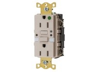 Hubbell Wiring GFRST82LANL 15A COM HG SELFTEST NIGHTLIGHT GFR LT AL
