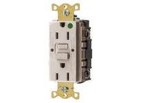 Hubbell Wiring GFRST82LAU 15A COM HG SELF TEST US GFR LT ALMOND