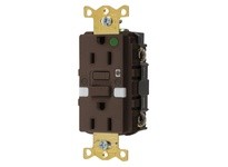 Hubbell Wiring GFRST82NL 15A COM HG SELF TEST NIGHTLIGHT GFR BR