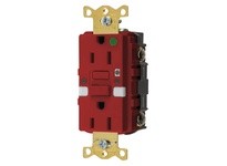 Hubbell Wiring GFRST82RNL 15A COM HG SELF TEST NIGHTLIGHT GFR RED | YarinInd