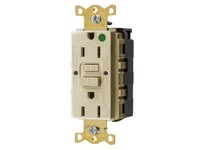 Hubbell Wiring GFRST82SNAPI 15A COM HG SELF TEST SNAP GFR IVORY | YarinInd