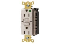 Hubbell Wiring GFRST82SNAPLA 15A COM HG SELF TEST SNAP GFR LT ALMOND