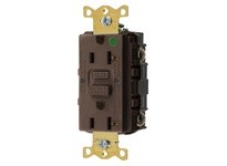 Hubbell Wiring GFRST83 20A COM HG SELF TEST GFR BROWN