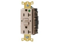 Hubbell Wiring GFRST83ALU 20A COM HG SELF TEST US GFR ALMOND