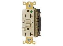 Hubbell Wiring GFRST83IB 20A COM HG SELF TEST ALARM GFR IVORY