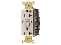 Hubbell Wiring GFRST83LAU 20A COM HG SELF TEST US GFR LT ALMOND