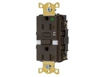 Hubbell Wiring GFRST83NL 20A COM HG SELF TEST NIGHTLIGHT GFR BR