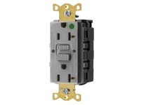 Hubbell Wiring GFRST83SNAPGY 20A COM HG SELF TEST SNAP GFR GRAY