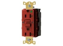Hubbell Wiring GFRST83SNAPR 20A COM HG SELF TEST SNAP GFR RED