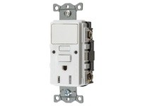 Hubbell Wiring GFSPST15W 15A COM SELF TEST COMB SWITCH TR GFR WH | Reliable Industrial Supplies