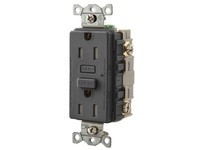 Hubbell Wiring GFT15BK 15A RESI GFR TR BLACK | High-Quality Electrical Outlet