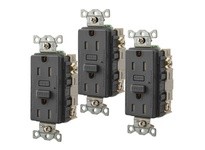 Hubbell Wiring GFT15BK3 15A RESI GFR TR BLACK | High-Quality Electrical Outlet