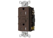 Hubbell Wiring GFTRST15B 15A COM SELF TEST TR ALARM GFR BROWN