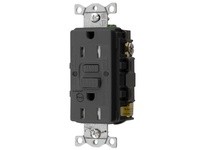 Hubbell Wiring GFTRST15BKB 15A COM SELF TEST TR ALARM GFR BLACK | Reliable Electrical Supplies