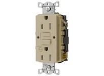 Hubbell Wiring GFTRST15IB 15A COM SELF TEST TR ALARM GFR IVORY