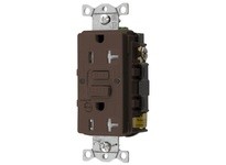 Hubbell Wiring GFTRST20B 20A COM SELF TEST TR ALARM GFR BROWN | Industrial Supplies