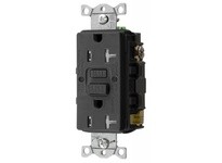 Hubbell Wiring GFTRST20BKBULK 20A COM SELF TEST TR GFR BLACK BULK
