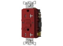 Hubbell Wiring GFTRST20RB 20A COM SELF TEST TR ALARM GFR LT RED | Industrial Supplies