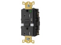 Hubbell Wiring GFTRST82BKNL 15A COM HG SELFTEST TR Nightlight GFR BK | Reliable Electrical Supplies