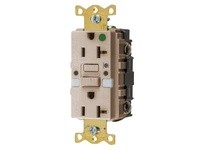 Hubbell Wiring GFTRST83ALNL 20A COM HG SELFTEST TR NIGHTLIGHT GFR AL