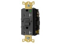 Hubbell Wiring GFTRST83BKB 20A COM HG SELF TEST TR ALARM GFR BLACK | Reliable Industrial Supplies