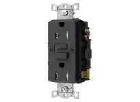 Hubbell Wiring GFTWRST15BKMP 15A BLACK GFR TRWR ST MID SZ PL