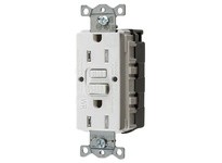 Hubbell Wiring GFTWRST15SNAPW 15A COM SELF TEST TRWR SNAP GFR WHITE