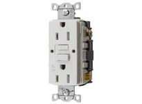 Hubbell Wiring GFTWRST15W 15A COM SELF TEST TRWR GFR WHITE | Industrial Supplies