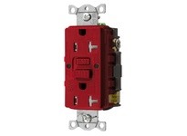 Hubbell Wiring GFTWRST20RU 20A COM SELF TEST TRWR US GFR RED