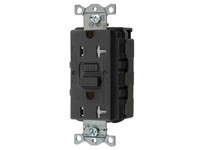 Hubbell Wiring GFTWRST20SNAPBK 20A COM SELF TEST TRWR SNAP GFR BLACK