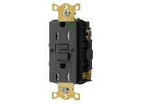 Hubbell Wiring GFTWRST82BK 15A COM HG SELF TEST TRWR GFR BLACK | Reliable Supplies