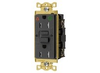 Hubbell Wiring GFTWRST82BKIG 15A COM HG SELF TEST TRWR IG GFR BLACK | YarinInd