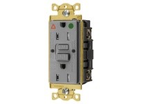 Hubbell Wiring GFTWRST82GYIG 15A COM HG SELF TEST TRWR IG GFR GRAY | Industrial Supplies
