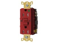 Hubbell Wiring GFTWRST82R 15A COM HG SELF TEST TRWR GFR RED