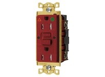 Hubbell Wiring GFTWRST82RIG 15A COM HG SELF TEST TRWR IG GFR RED