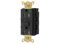 Hubbell Wiring GFTWRST82SNAPBK 15A COM HG SELF TEST TRWR SNAP GFR BLACK