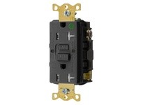Hubbell Wiring GFTWRST83BKU 20A COM HG SELF TEST TRWR US GFR BLACK