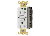 Hubbell Wiring GFTWRST83SNAPW 20A COM HG SELF TEST TRWR SNAP GFR WHITE