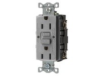Hubbell Wiring GFWRST15GY 15A COM SELF TEST WR GFR Gray | Reliable Electrical Supplies