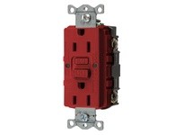 Hubbell Wiring GFWRST15R 15A COM SELF TEST WR GFR RED | YarinInd