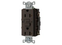 Hubbell Wiring GFWRST20 20A COM SELF TEST WR GFR BROWN