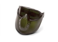 Pyramex Capstone GG504TSHIELDIR5 Direct/Indirect 5.0 IR Filter H2X Anti-Fog Lens and Gray Frame Goggles with Green Tinted Face S