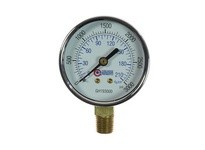 Coilhose GH193000 2 1/2" Chrome Dial Ga 1/4 Bottom Mnt 0-3000 PSI