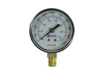 Coilhose GH195000 2 1/2" Chrome Dial Ga 1/4 Bottom Mnt 0-5000 PSI