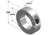 Climax GM1C-04-B 4mm ID SPLIT Metric Clamp Collar STL BO