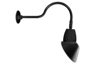 RAB GN1LED13NSAC11B Gooseneck Style1 13W Neutral LED 11" AC Shade Spot REFL Black